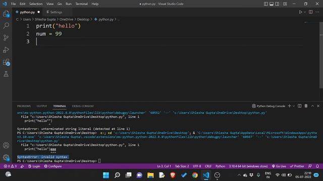 Errors in Python (2022) | Python Tutorial for Beginners смотреть онлайн