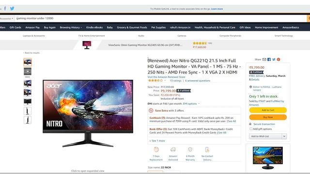 Gaming monitor under 10000 смотреть онлайн