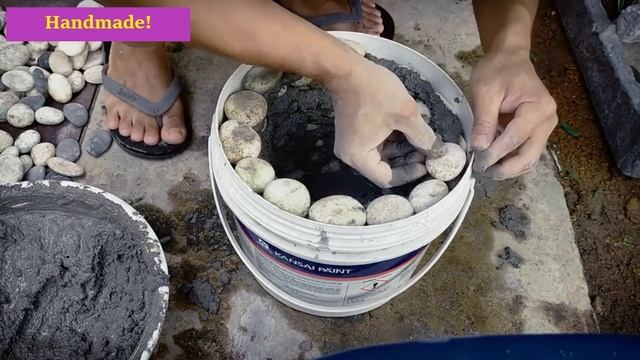 Уличный вазон из камней! Outdoor flowerpot made of stones! смотреть онлайн