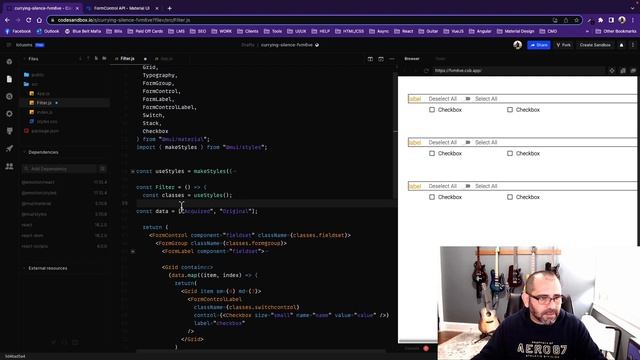 How to select and deselect multiple checkboxes with a toggle switch from Material UI смотреть онлайн