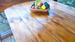 Стол в беседку ,альтанку.Простой стол своими руками из натурального дерева.