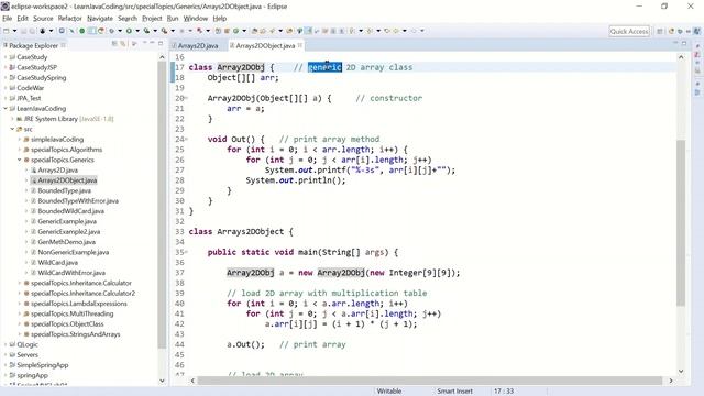 Java Tutorial Lesson 0040 - Object Class vs. Generic Class смотреть онлайн