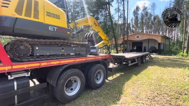 прицеп трал для перевозки спецтехники. Переездной. 18 тонн. смотреть онлайн