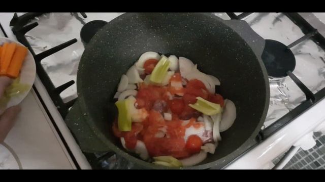 Димляма  - тушенные овощи с мясом по-узбекски