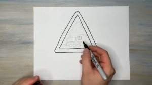 Как нарисовать Дорожный Знак Железнодорожный Переезд Без Шлагбаума