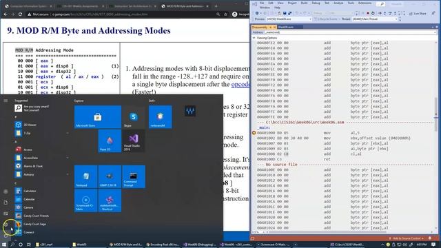 6.5 MOD-REG-R/M byte example, ADD CL, AL смотреть онлайн