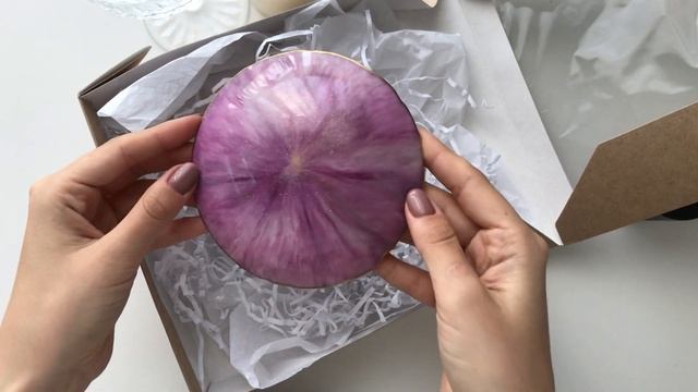 Подставка из смолы Amemur "Розовый агат" смотреть онлайн