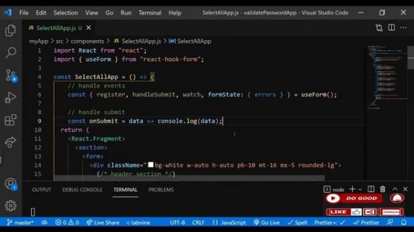 #19 SelectAll Checkbox with React Hook Form v7 - React Form Validation  for Beginners