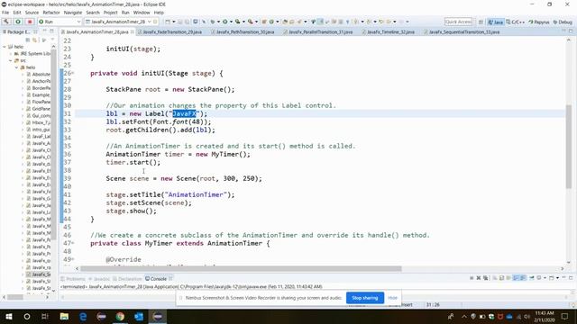 JavaFx Animation Timer смотреть онлайн