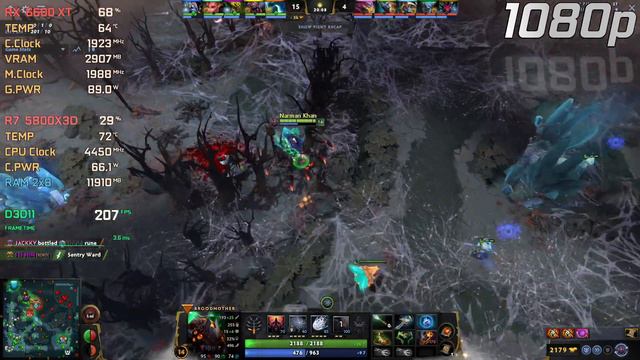 DOTA 2 - RYZEN 7 5800x3D | RX 6600 XT [ULTRA Settings/1080p] смотреть онлайн