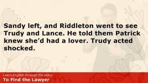 Learn English through story ? level 5 ? To Find the Lawyer