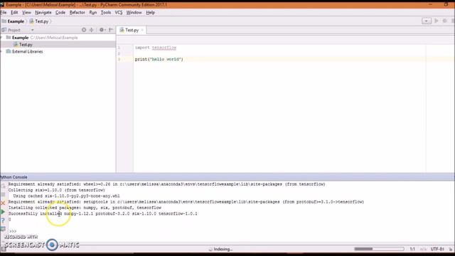 Python: Tensorflow on Windows 10 in PyCharm смотреть онлайн