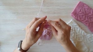 Ажурные носки спицами