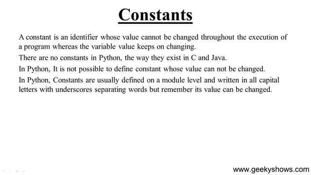 Constant in Python (Hindi) смотреть онлайн