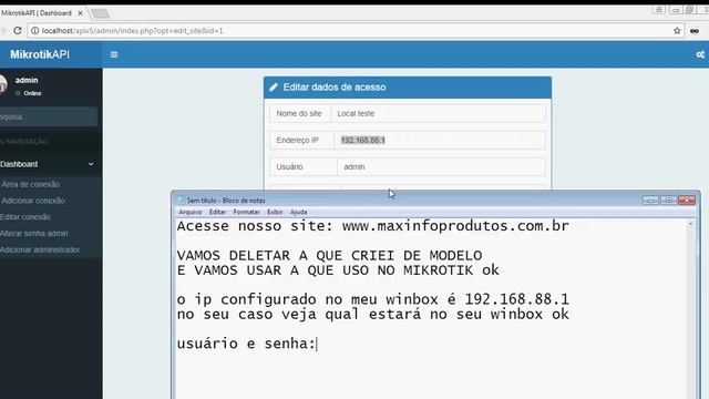 Parte 5 - Instalação API MIKROTIK Localhost - ( hotspot, miKrotik, rb750 ) смотреть онлайн