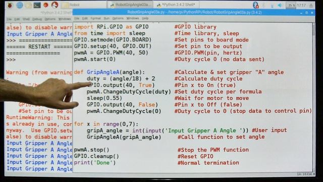 RPi 30 - Robot Gripper Control Software Using Angles смотреть онлайн