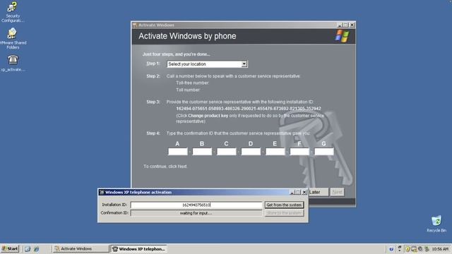 Activating Windows XP By Telephone Without Using A Phone