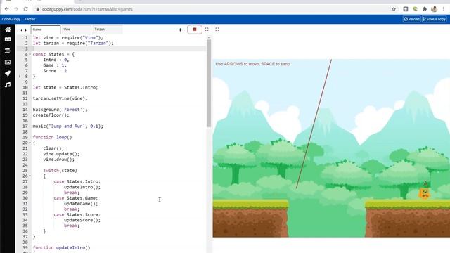Tarzan - A mini game created with JavaScript смотреть онлайн