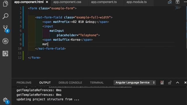 Angular Material 007 matSuffix, matPrefix, matHint смотреть онлайн