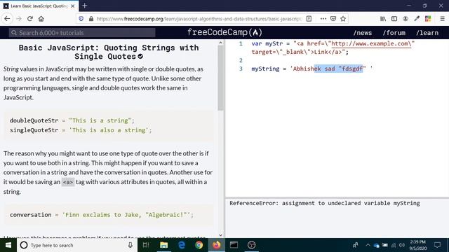 Quoting String with Single Quotes смотреть онлайн