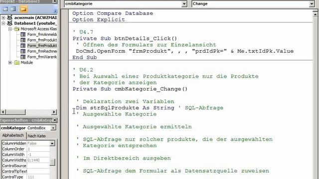 DB06UE09 Datenbanken mit MS Access LE06 Relationales Modell 3:SQL Teil09 VBA+SQL SELECT 3 смотреть онлайн