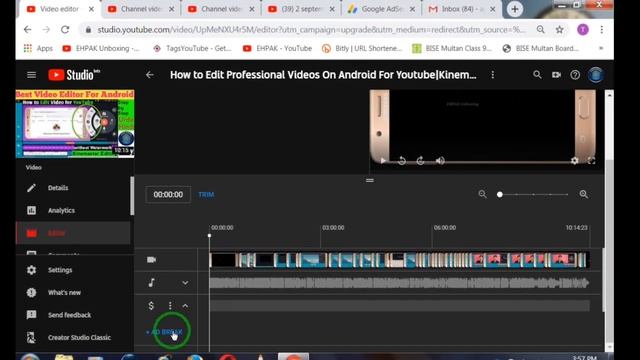 How to Add multiple ads in YouTube video Using Studio Beta 2019|YT Video main Ziada Ads Kaise lagay смотреть онлайн