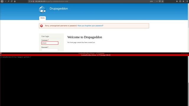 Drupal SQL Injection (Drupageddon) Bwapp