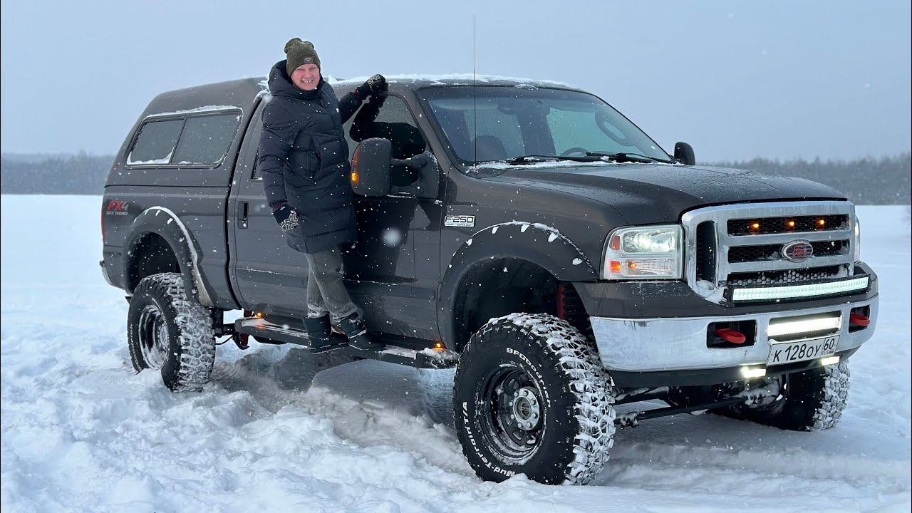 Монстр Ford F250 V8 Triton. Псков. смотреть онлайн