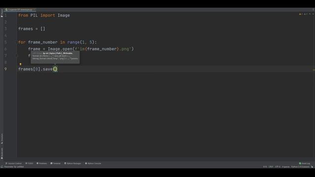 Создание GIF анимации с помощью python смотреть онлайн