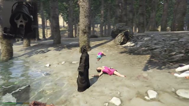 Ghostface vs Jason Voorhees in Camp Crystal Lake - GTA V MOD смотреть онлайн