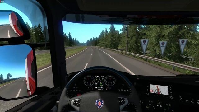 ETS 2 1.33 - Beyond The Baltic Sea DLC - SCANIA R580 V8 Topline Euro 6 - Trip: Pskov - Liepāja смотреть онлайн