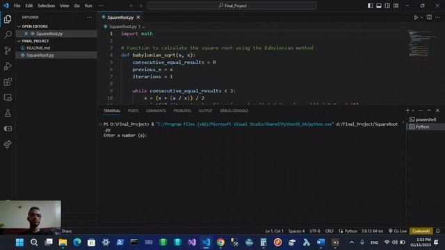 CS50 Final Project :Babylonian Square Root Calculator смотреть онлайн