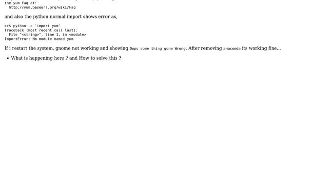 Unix & Linux: After installing anaconda-2.5.3 in centos 7 , yum and gnome not working смотреть онлайн