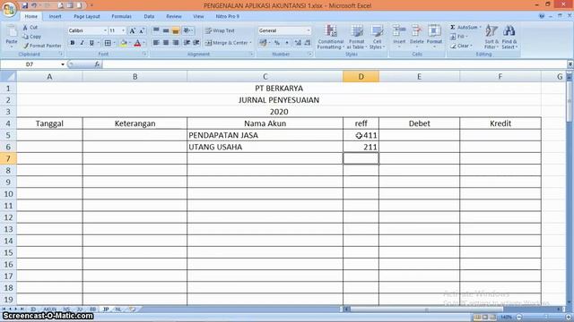 MEMBUAT NERACA LAJUR PERUSAHAAN JASA DENGAN EXCEL смотреть онлайн
