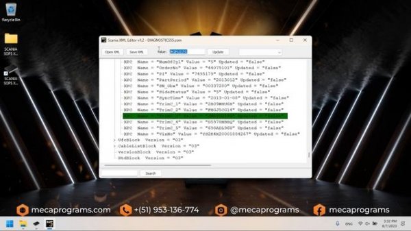 Testing New SCANIA SOPS XML EDITOR