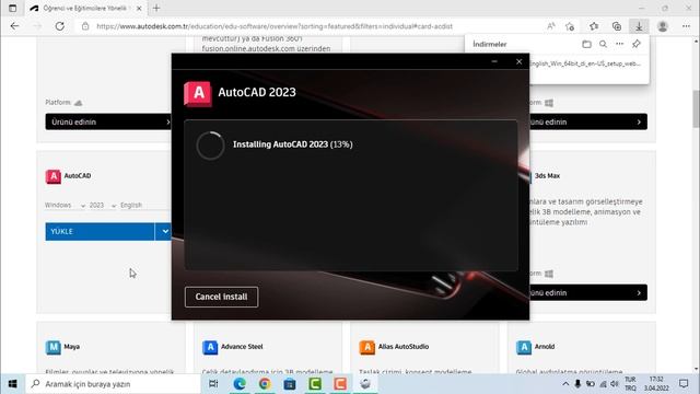 AutoCAD 2023 Öğrenci Sürümü nasıl yüklenir? смотреть онлайн