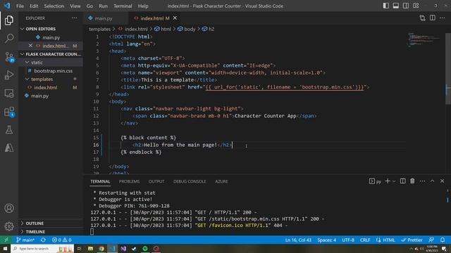 Template Inheritance in Flask with an Example - Character Counter Web App in Flask смотреть онлайн
