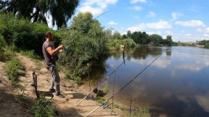 Ловля на фидер на реке летом