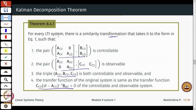 Kalman Decomposition and Minimal Realisation смотреть онлайн