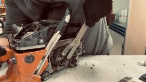 Как поменять ведущую звездочку на китайской бензапиле