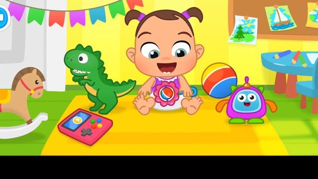 let's play with a child, feed him, bathe him, play and sleep, baby care смотреть онлайн