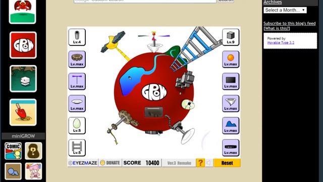 Grow ver.3 Flash Game : Blast From The Past смотреть онлайн