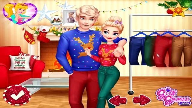 Magical Christmas with Elsa and Jack - Disney Frozen Princess Elsa - Christmas Dress Up Games смотреть онлайн