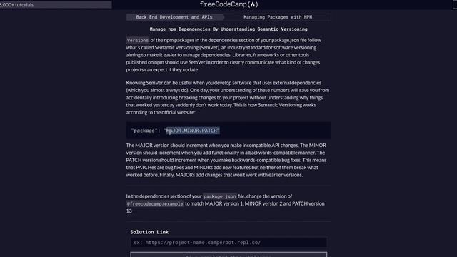 07 Manage npm Dependencies By Understanding Semantic Versioning - FreeCodeCamp - Backend Dev & APIs смотреть онлайн