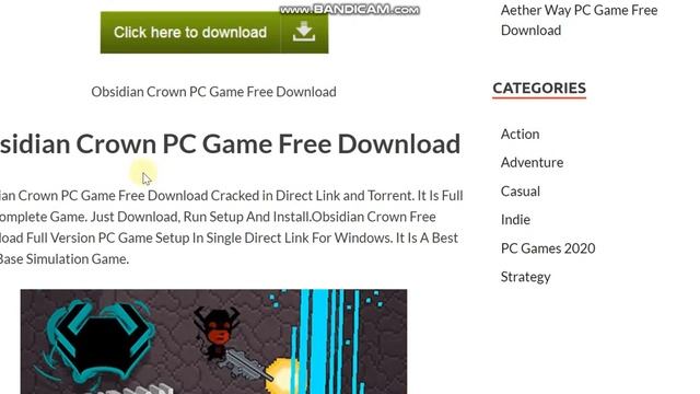 Obsidian Crown PC Game Free Download смотреть онлайн