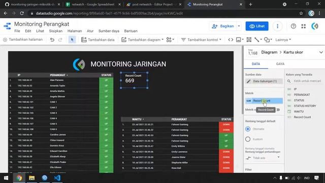 03. Reporting - Monitoring jaringan dengan Mikrotik dan Google Apps Script смотреть онлайн