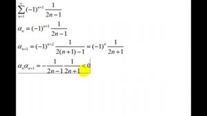 Числовые ряды | знакочередующиеся ряды | признак Лейбница | конкретные примеры | 1