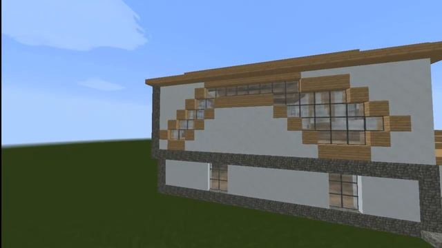 Красивый дом в стиле Modern в Minecraft | Дома по фото #1