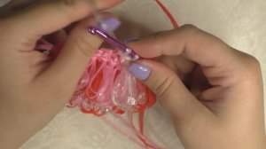 Мастер класс по вязанию круглой мочалки. Рисунок "Спираль"