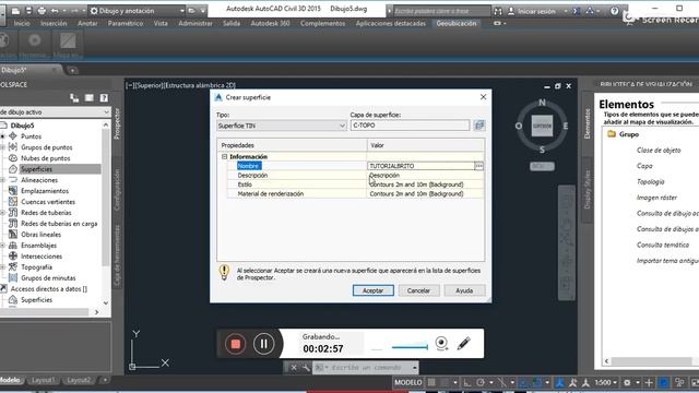 CREAR SUPERFICIE CIVIL 3D 2015 смотреть онлайн